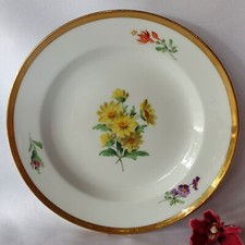 alter Meissen Teller Bl&uuml;mchen 1.Wahl &Oslash; 18,5 cm Blumen um 1930 / ev 390(4)