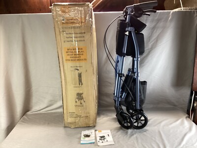 Able Life Space Saving Lightweight Folding Rollator in Cobalt Blue 4350-CB