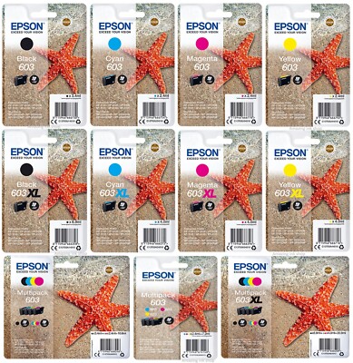 Original Epson 603 & 603XL Starfish Tintenpatrone XP-2100, XP-2105, XP-3100, Posten