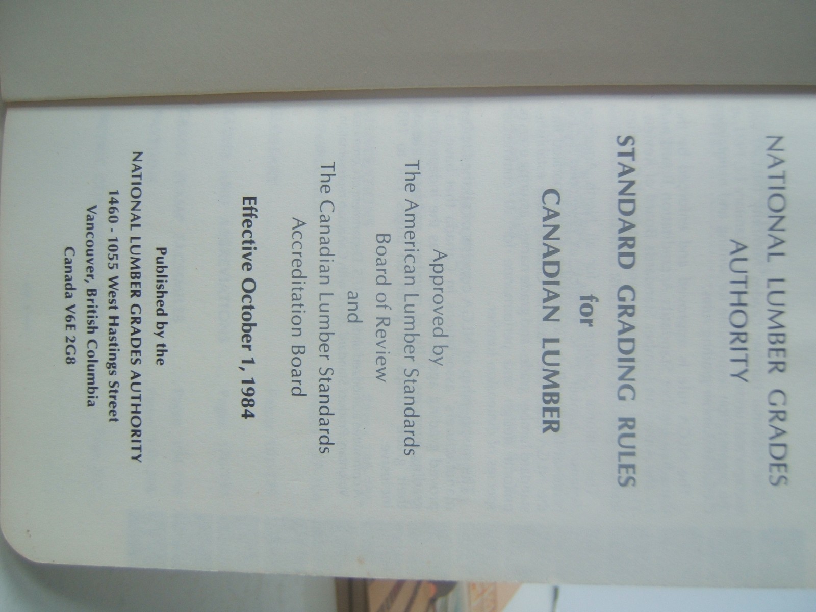 Vintage 1980's Canadian Lumber Grading Manuals eBay