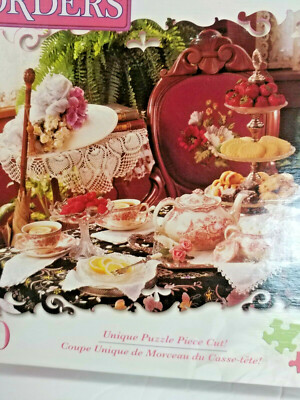 Tea Party-Kodacolor Borders-Rose Art Jigsaw Puzzle-750 pc