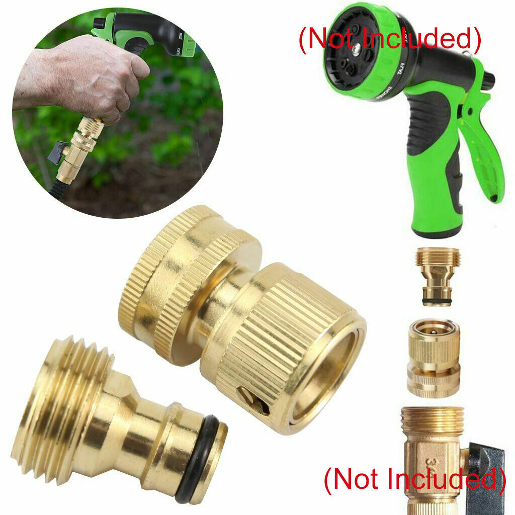 3/4" Garden Hose Quick Connect Water Hose Fit Female Male Connector Set