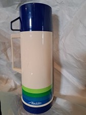 Aladdin’s Dura Clad Vintage VTG 1980’s Thermos Bottle blue Made In USA 1 Quart
