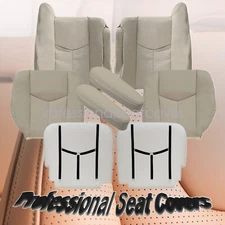 Front Armrest Cover & Seat Cover & Foam Cushion For 2005 2006 Cadillac Escalade