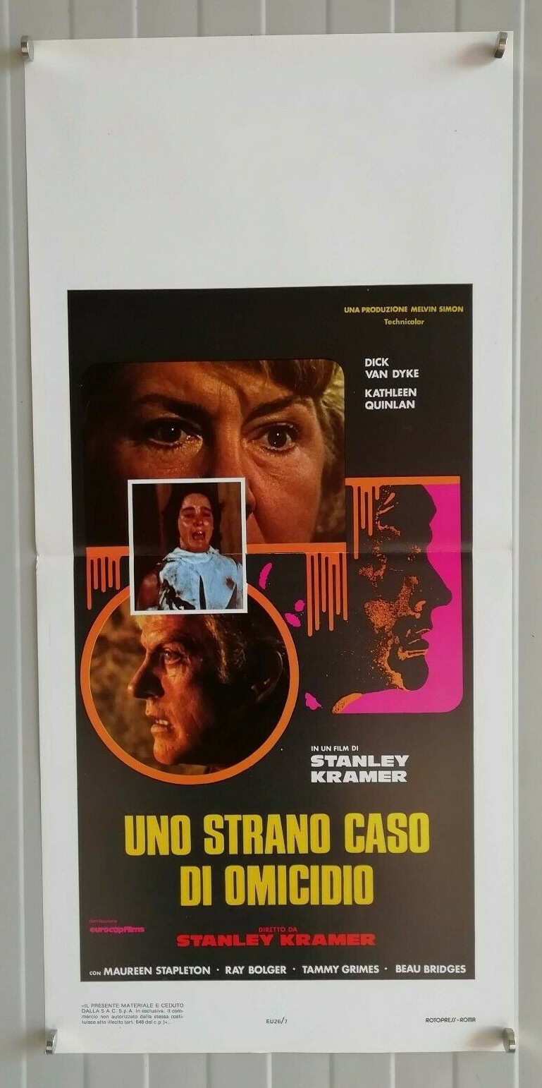 Locandina originale film Uno strano caso di omicidio (1979) - Regia di Stanley Kramer
