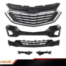 Fit For 2018-2021 Chevrolet Equinox Front Bumper Cover Upper Lower Grille Kit