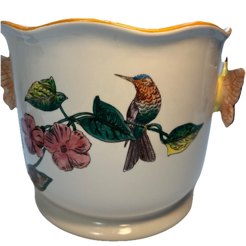 VTG 1983 Ceramic Planter Butterfly Handles Haldon Group Japan 8" Diameter Rare - Picture 4 of 14