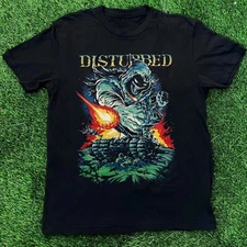 VTG Disturbed Band Album Heavy Cotton Black T Shirt S-5XL CS716