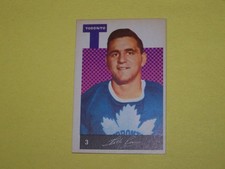 1962-63 PARKHURST HOCKEY BOBBY BAUN ORIGINAL TRADING CARD #3 + MAPLE LEAFS