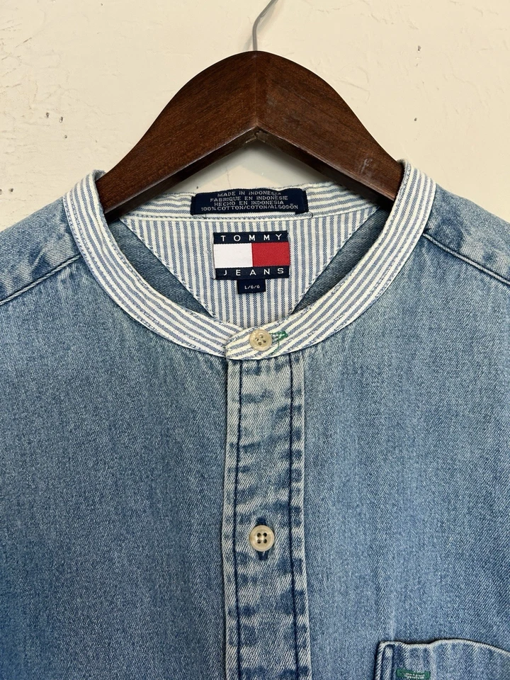 Jeans Tommy Jeans Vintage Años 90 Y2K Denim Abotonados L Tommy Hilfiger Logo Preppy Grunge Foto 2 de 4