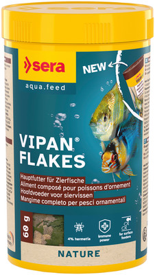 Sera Vipan Flakes | Flockenfutter | Hauptfutter für alle Zierfische Aquarium