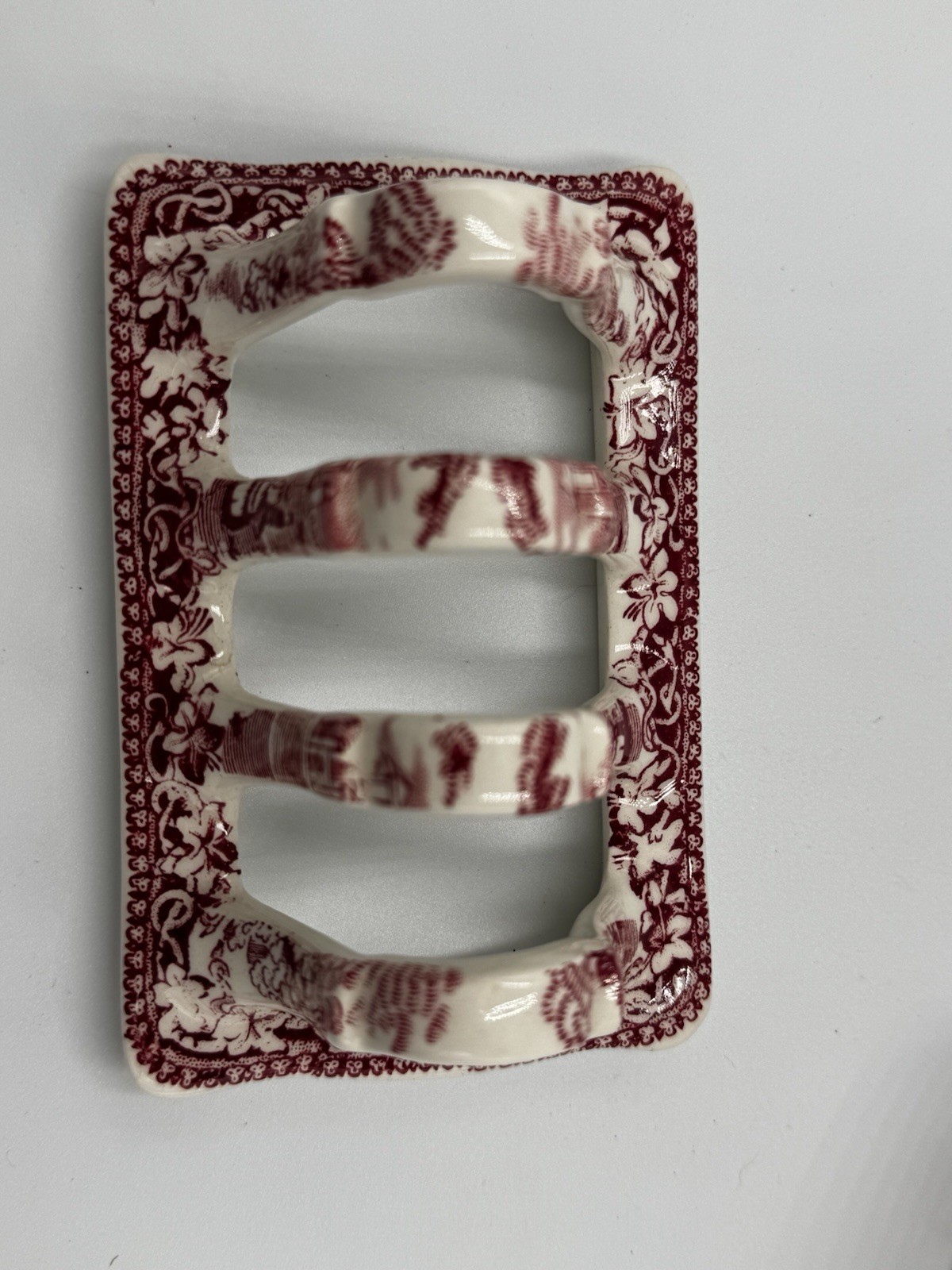 Vintage Mason’s Vista England MCM 50’s Toast Holder And Toothpick Holder