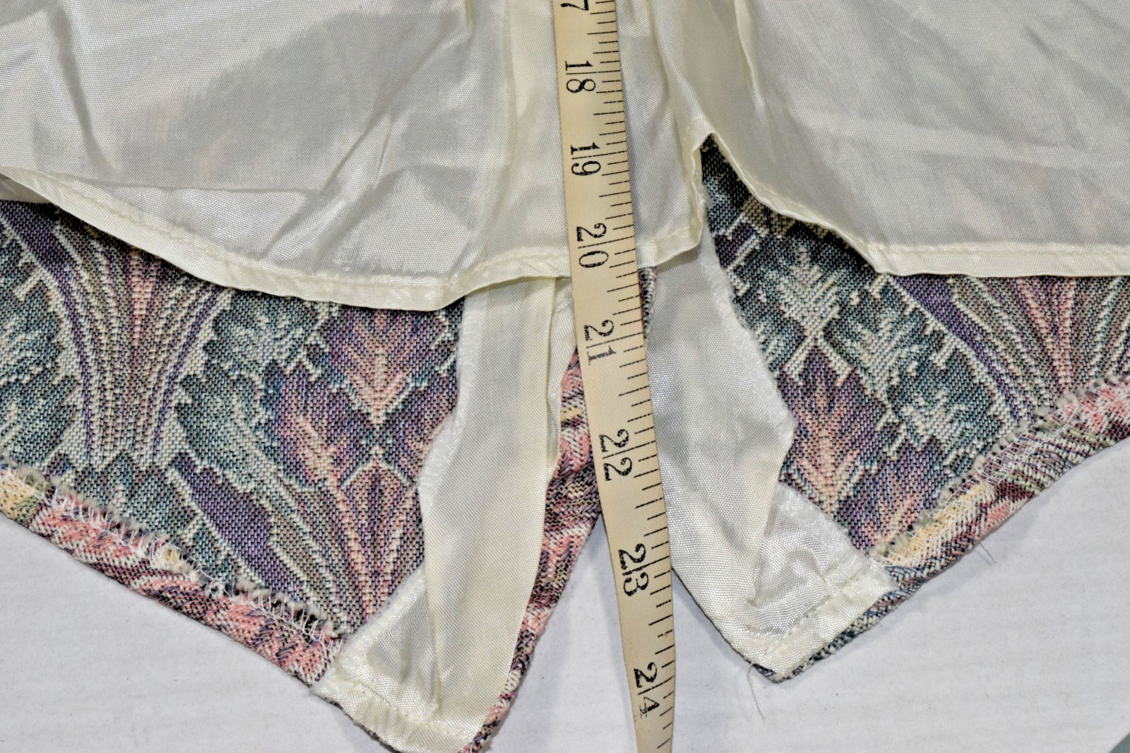 Vintage Girls Vest Backyard Blues Size L 16-18 80s Pink Green Tapestry Made USA image 6