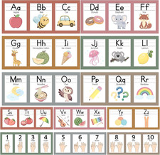 Boho Alphabet for Classroom Wall Decorations Kindergarten Preschool, Alphabet Nu
