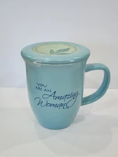 New Abbey Press mug w/ lid "You Are An Amazing Woman"