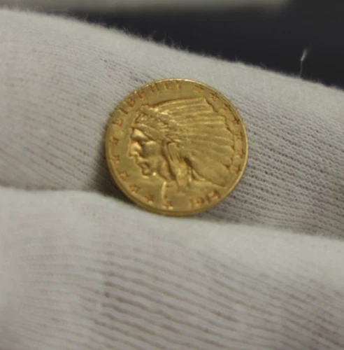 1914 D US 2 1/2  Indian Gold Piece XF