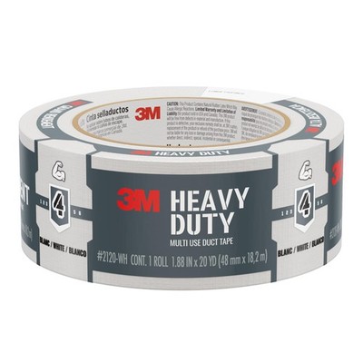 3M Multi-Use Colored Duct Tape, White with Strong Adhesive and 1 Roll, 