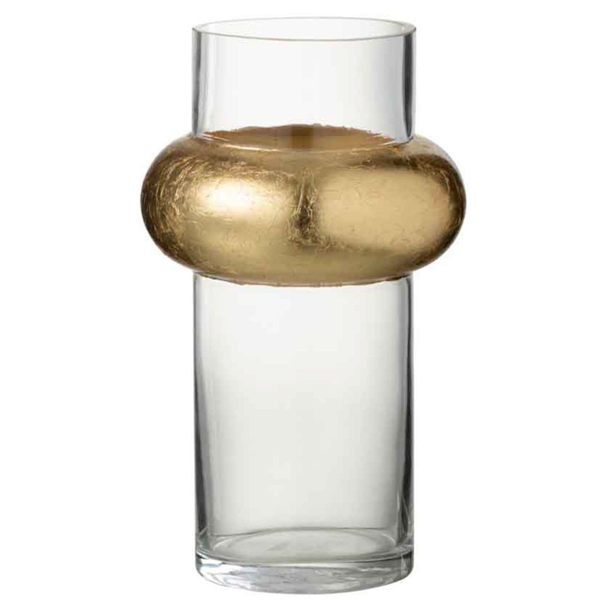 Vase bague cylindrique 25cm stable en verre pour éviter la chute des bouquets