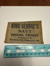 VINTAGE ADVERTISING Tobacco Pouch Empty King George Navy Rock City Chew