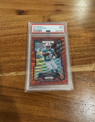 De'von Devon Achane 2023 Prizm NFL Red Wave Prizm /149 PSA 9 Mint MT Dolphins