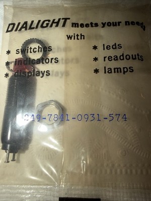 DIALIGHT 249-7841-1431-574 INDICATOR LED, RED, 125 V, PANEL MOUNT INDICATOR