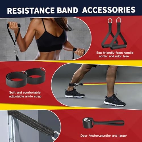WHATAFIT Resistance Bands, Exercise Bands,Resistance Bands for Working Multi - Picture 4 of 7
