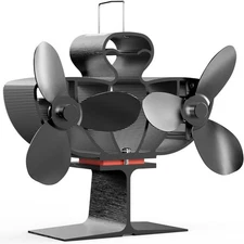 Easywave Wood Stove Fan Heat Powered, Dual Motors Heat Powered Fireplace Fan Non
