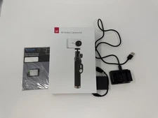 YI 4k Action Cam Kit Black with Accessories and extra battery TESTED and WORKING