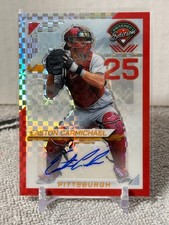 2025 Panini Prospect Ed EASTON CARMICHAEL Pirates RED POWER VINYL PRIZM AUTO /99