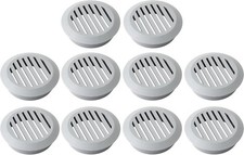 10x Round Plastic Air Vent Grille Ø50mm Recess Height 12.5mm Wall Ceiling Cover