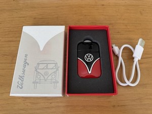 Volkswagen VW Promo USB Rechargeable Electronic Lighter Red/Black w/ Cable