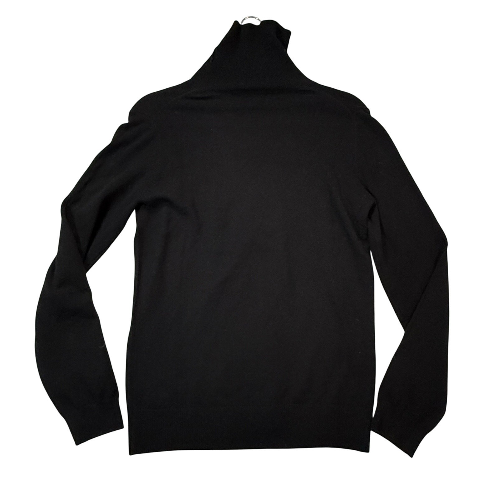 Suéter Jenny Liu 100 % cachemir para mujer mediano negro cuello alto manga larga