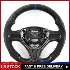 Real Carbon Fiber Steering Wheel Fits For Honda Fit Base Hatchback 4-door 2009
