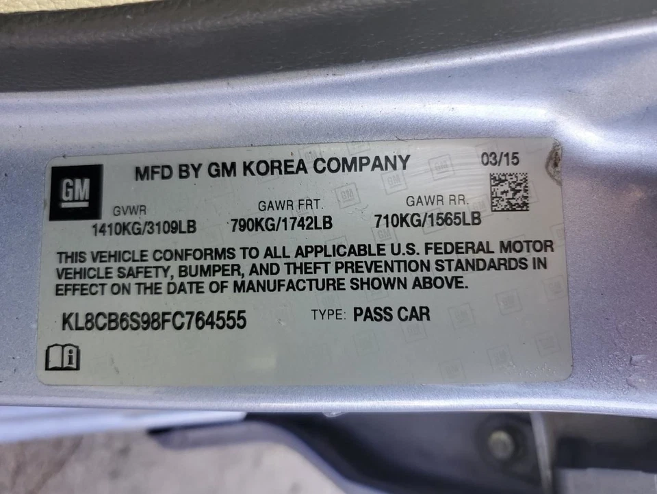 (LID ARMREST ONLY) Console Front Floor Model Fits 13-15 SPARK 2550407 Foto 2 de 4