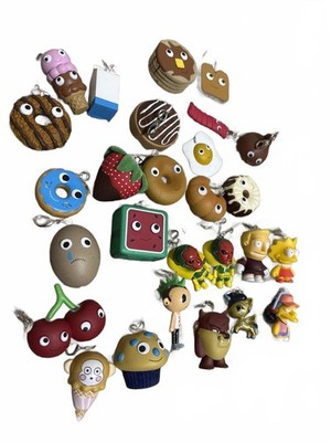 Lot of 26 Kidrobot Yummy World Keychains, Simpsons, Marvel Vision Minis