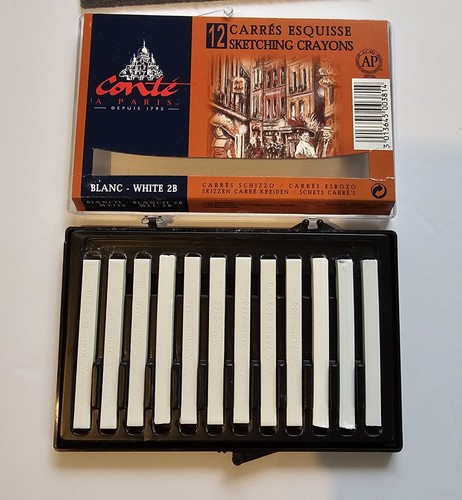 New Sketching Crayons 12 CT White Carres Esquisse/83 - Foto 2 di 3