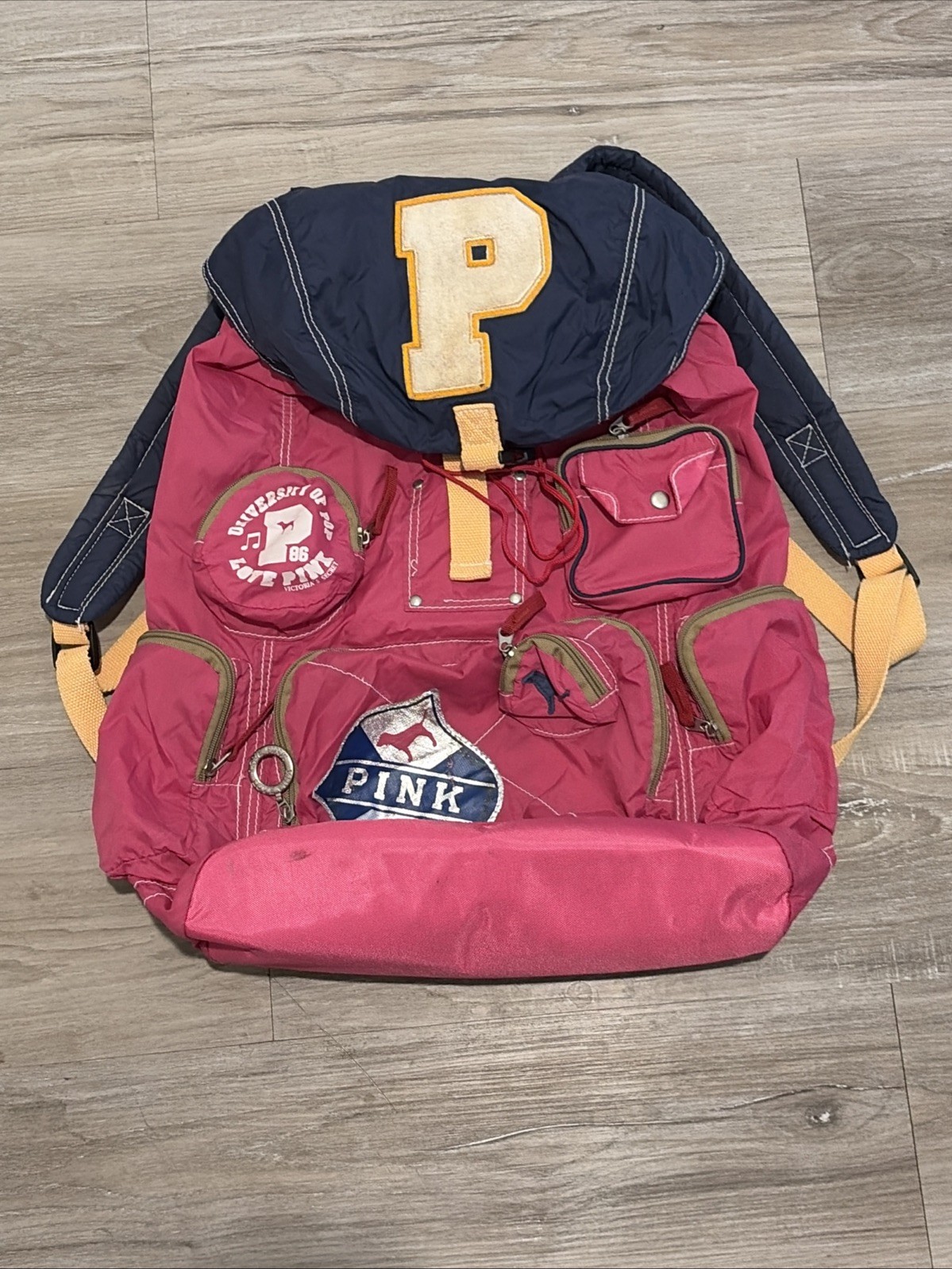 RARE Victoria’s Secret PINK Y2K Bag University Of Pop Campus Peace Backpack 86