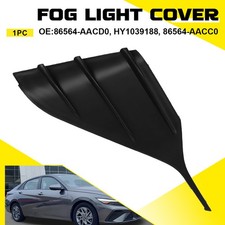 Black Front Bumper Fog Light Cover Spacer Panel For Hyundai Elantra 2024-2025