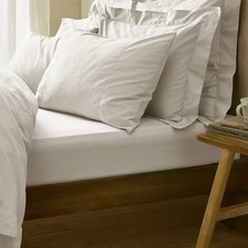 Luxury Linen Blend Deep Fitted Sheet 55% Linen 45% Cotton Breathable Super Soft