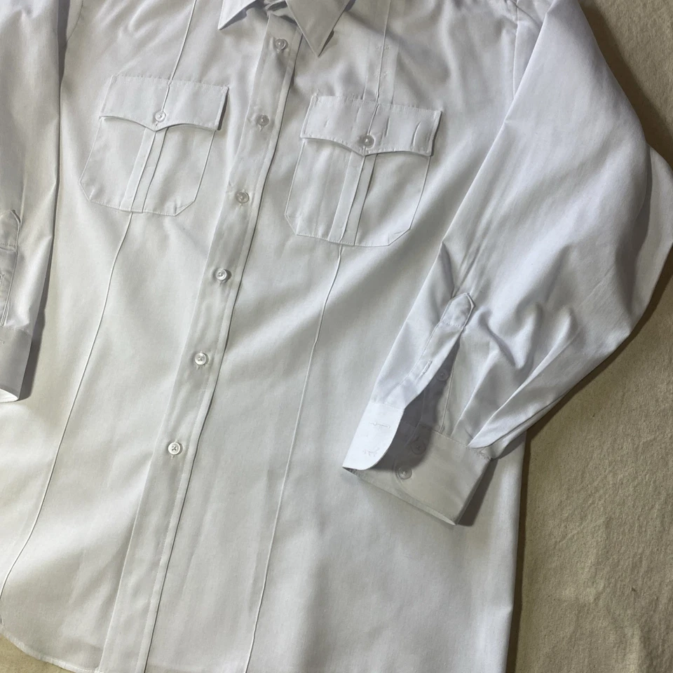 Camisa Uniforme Cruz Voladora Manga Larga Blanca. 18.0 35 Duropoplin recién seco Foto 2 de 4