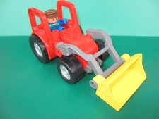 Lego Duplo großer Traktor mit Frontlader und Bauer Bauernhof (041225M)