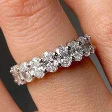 1.70 Ct Oval Cut White Diamond Engagement Ring Art Deco Antique Vintage Style