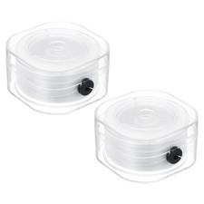 2 szt. Płaski elastyczny sznurek bransoletek, 0,8 mm 109 jardów kryształ elastyczny, biały