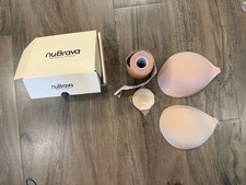 Invisible Strapless Adhesive Sticky Bra-Reusable-Push Up Bra D Cup-Light Beige