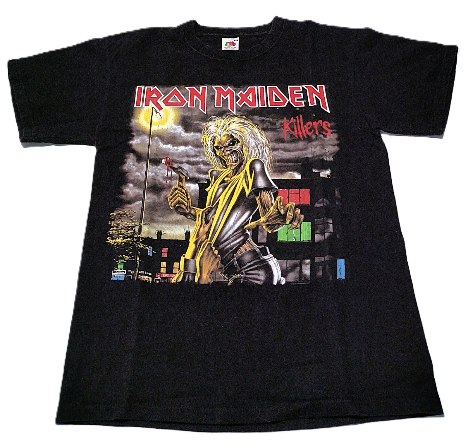 Iron Maiden Fruit Of The Loom T Shirt Vintage Mens M Slim Black Heavy Metal VGC