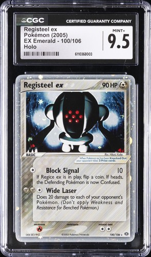 2005 EX EMERALD HOLO #100 REGISTELL EX CGC 9.5