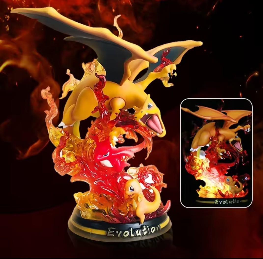 Pokemon Evolution Action Figure Charizard 26 Cm PVC ABS Figura Statua Orna
