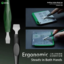 2UUL DA19 Anti-Roll Solder Scraper Set- 9mm & 15mm Solder Blade for Phone PCB