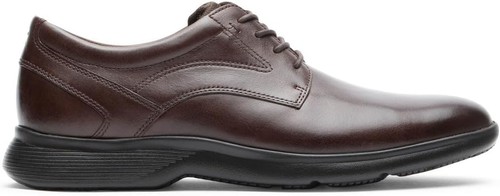 Oxford Rockport para hombre Dresports lisos marrón oscuro nuevos con caja 7M - Imagen 2 de 5