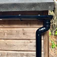 FloPlast MiniFlo Half Shed Water Butt Guttering Pack - Black 14 PIECES